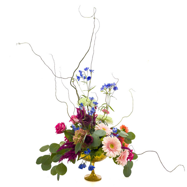 Guilded Elegance Compote Arrangement from Sharon Elizabeth's Floral Designs in Berlin, CT