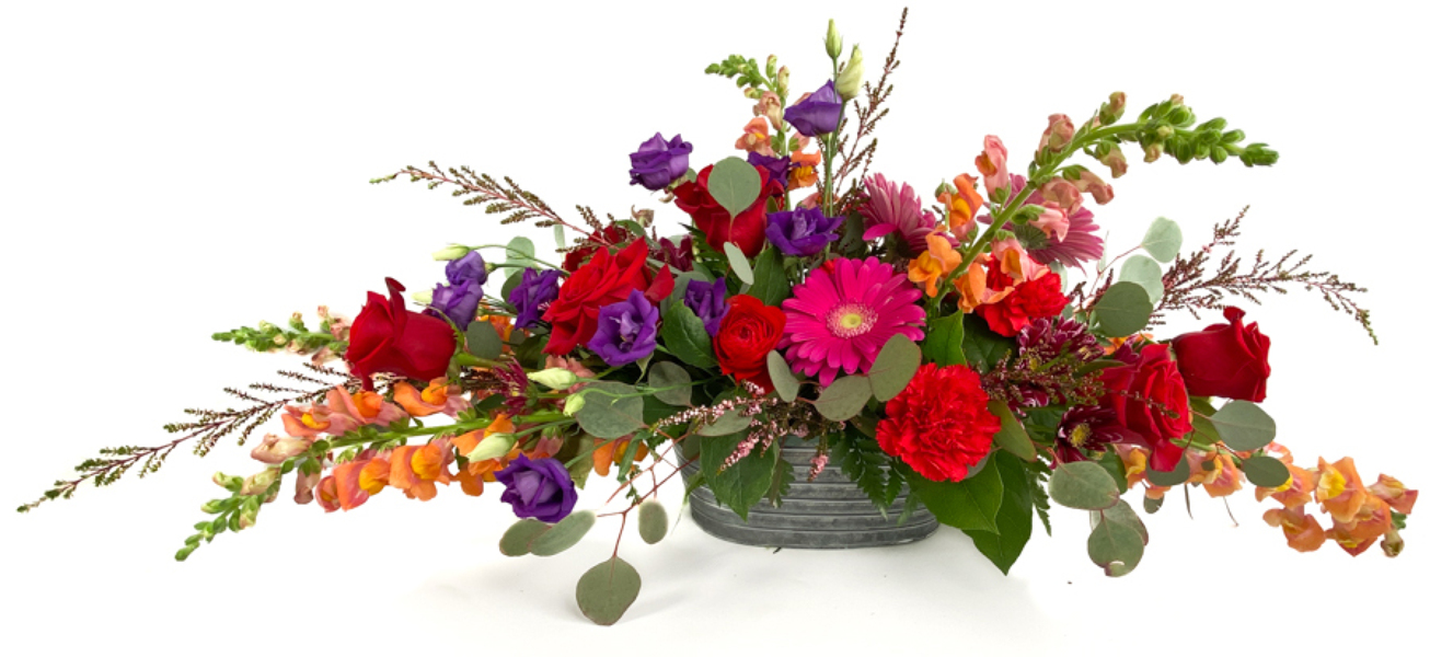 Vibrant Remembrance from Sharon Elizabeth's Floral Designs in Berlin, CT