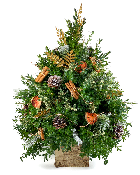 Rustic Holiday Tree from Sharon Elizabeth's Floral Designs in Berlin, CT